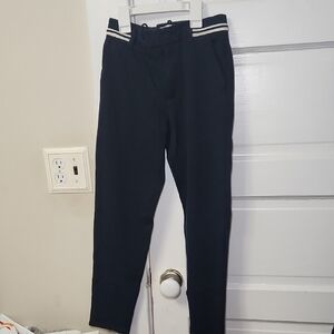 Zara Kids Navy Joggers with White Stripes
